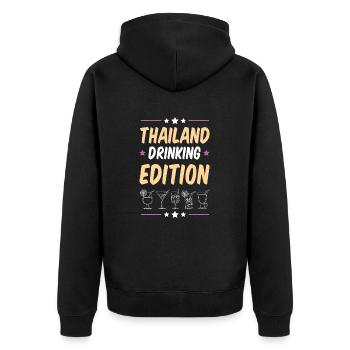 Thaïlande Drinking Party - Veste à capuche bio Premium Unisexe - noir - Dos - Nico (187cm)