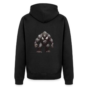 Animal Gorille - Veste à capuche bio Premium Unisexe - noir - Dos - Nico (187cm)