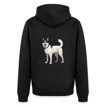 Animal de chien husky - Veste à capuche bio Premium Unisexe - noir - Dos - Nico (187cm)