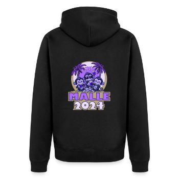 Malle 2024 Mallorca Dicton Monkey Beer - Veste à capuche bio Premium Unisexe - noir - Dos - Nico (187cm)