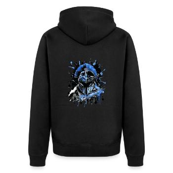Mythologie du casque de Sparte - Veste à capuche bio Premium Unisexe - noir - Dos - Nico (187cm)