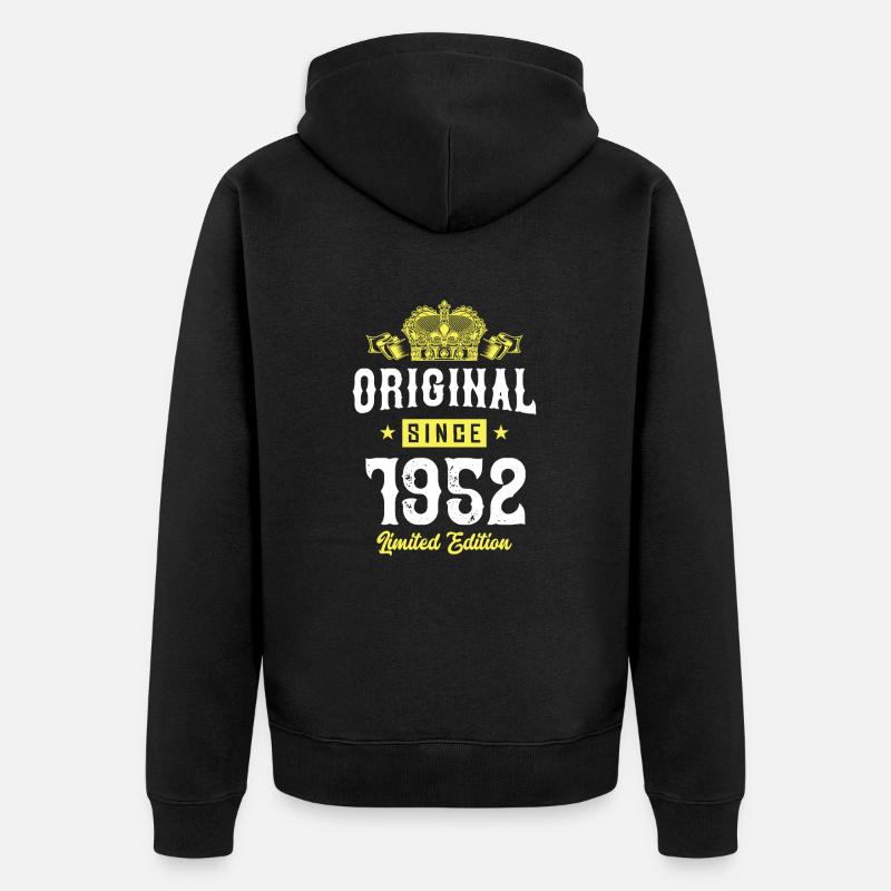 1952 Édition limitée - Veste à capuche bio Premium Unisexe - noir