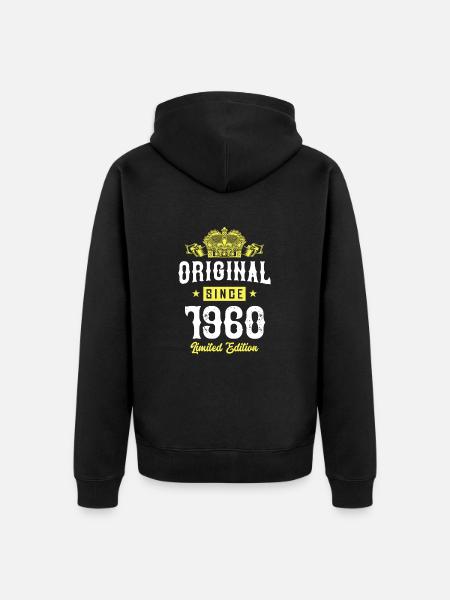 1960 Édition limitée - Veste à capuche bio Premium Unisexe - noir