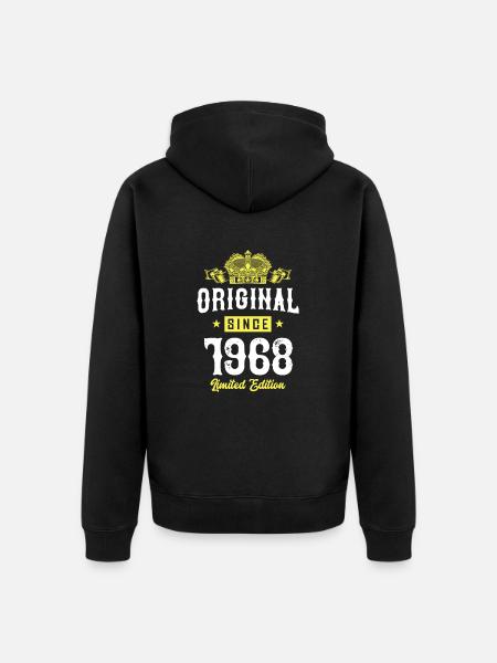 1968 Limited Edition - Unisex Premium Organic Zip Hoodie - black