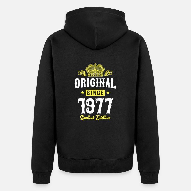 1977 Édition limitée - Veste à capuche bio Premium Unisexe - noir