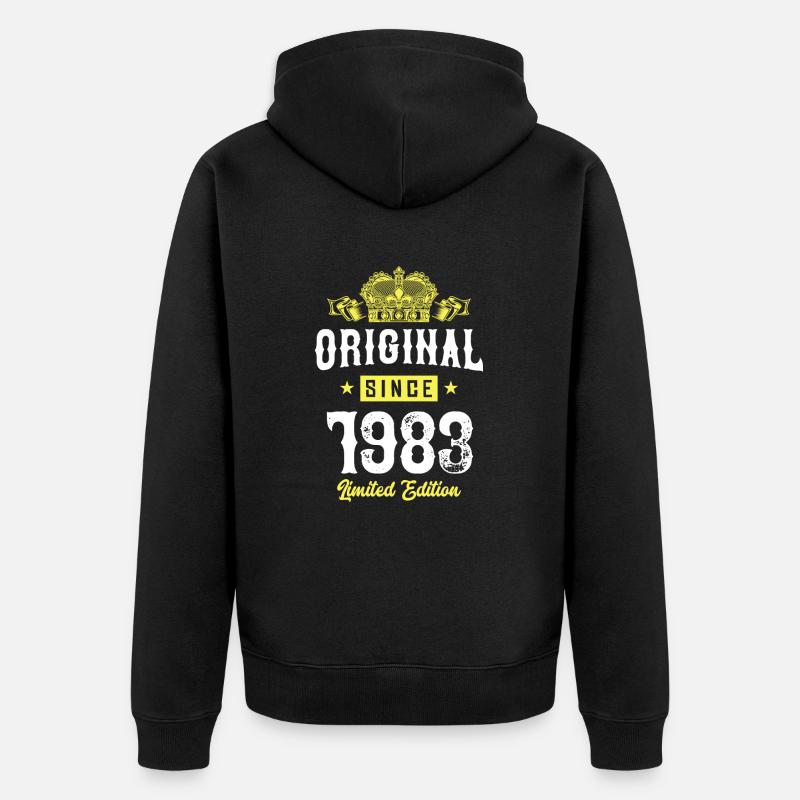 1983 Édition limitée - Veste à capuche bio Premium Unisexe - noir