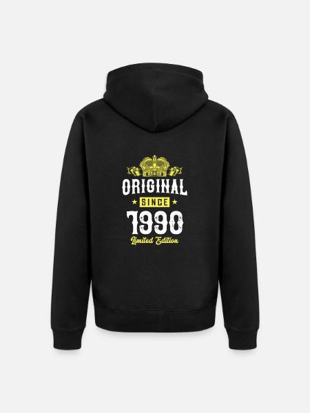 1990 Limited Edition - Unisex Premium Organic Zip Hoodie - black