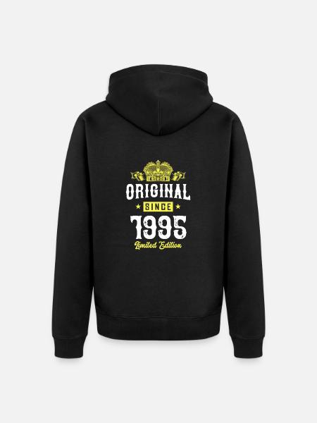 1995 limited edition - Unisex Premium Bio Zip Hoodie - Schwarz