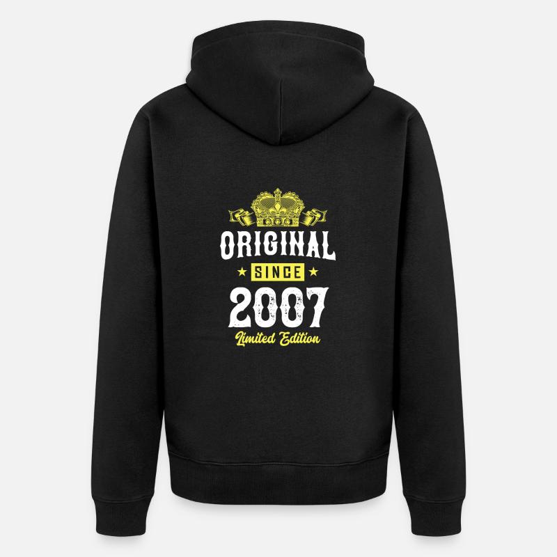 2007 limited edition - Unisex Premium Bio Zip Hoodie - Schwarz