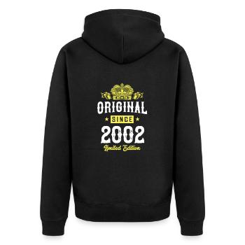 2002 Édition limitée - Veste à capuche bio Premium Unisexe - noir - Dos - Nico (187cm)