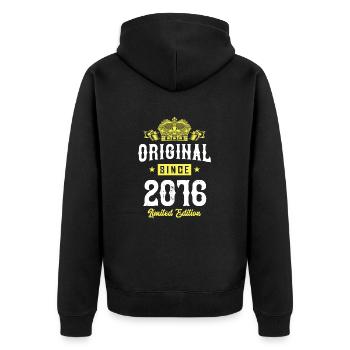 Édition limitée 2016 - Veste à capuche bio Premium Unisexe - noir - Dos - Nico (187cm)