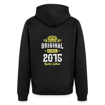 2015 Limited Edition - Unisex Premium Organic Zip Hoodie - black - Back - Nico (187cm)