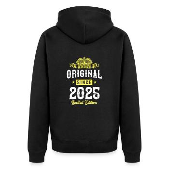 Édition limitée 2025 - Veste à capuche bio Premium Unisexe - noir - Dos - Nico (187cm)