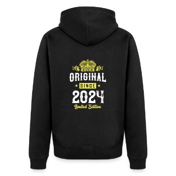 Édition limitée 2024 - Veste à capuche bio Premium Unisexe - noir - Dos - Nico (187cm)