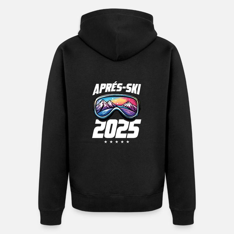 Apres Ski 2025 - Unisex Premium Bio Zip Hoodie - Schwarz