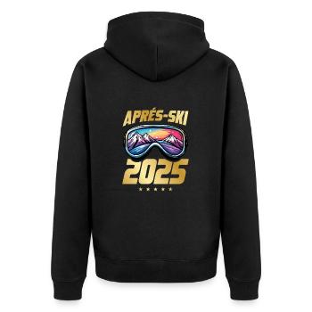 Après-ski 2025 - Unisex Premium Organic Zip Hoodie - black - Back - Nico (187cm)