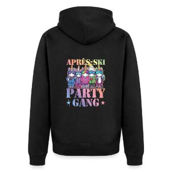 Après-ski Party Gang Licorne - Veste à capuche bio Premium Unisexe - noir - Dos - Nico (187cm)