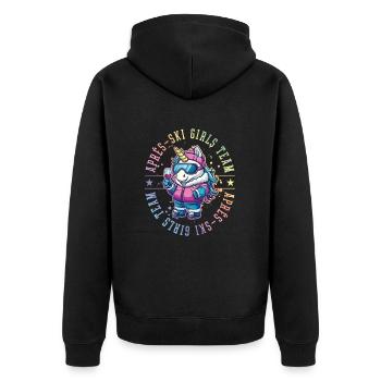 Après-ski Unicorn Girls Team - Veste à capuche bio Premium Unisexe - noir - Dos - Nico (187cm)