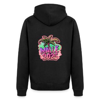 Malle 2025 Palmier - Veste à capuche bio Premium Unisexe - noir - Dos - Nico (187cm)