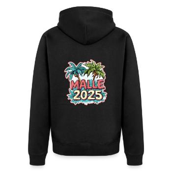 L’île de Malle 2025 - Veste à capuche bio Premium Unisexe - noir - Dos - Nico (187cm)
