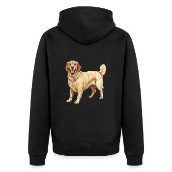 Chien Golden Retriever - Veste à capuche bio Premium Unisexe - noir - Dos - Nico (187cm)