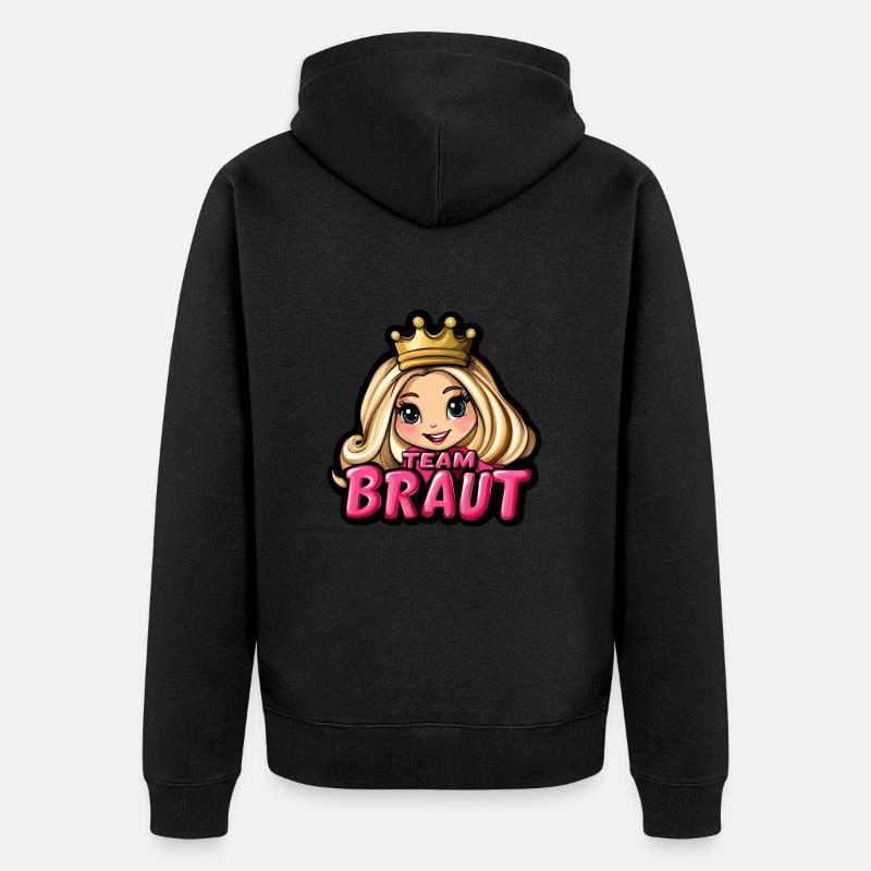 Équipe Mariée Mariage Poule - Veste à capuche bio Premium Unisexe - noir