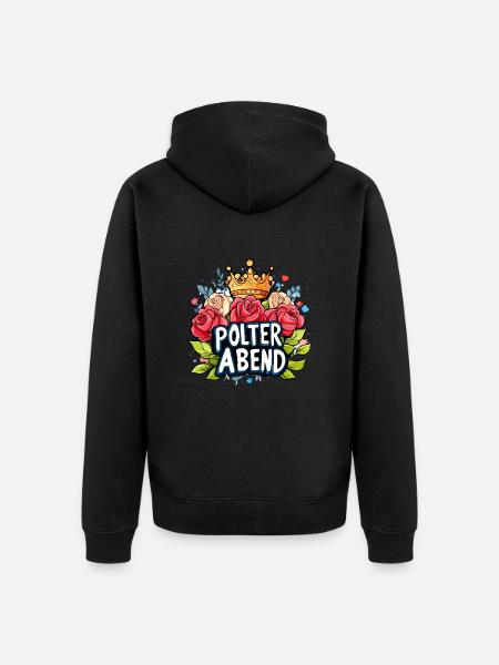 Polterabend Polter Hochzeit - Unisex Premium Bio Zip Hoodie - Schwarz