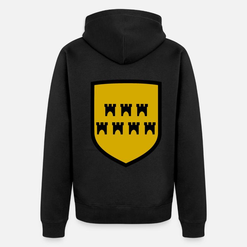 Das Siebenbürger Wappen - Unisex Premium Bio Zip Hoodie - Schwarz