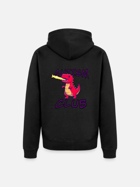 Autism Club „Rexi“ - Unisex Premium Bio Zip Hoodie - Schwarz