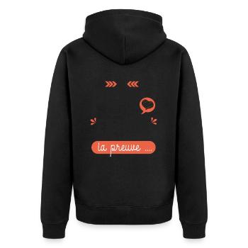 Cadeau papa idéal fête papa pa pa - Veste à capuche bio Premium Unisexe - noir - Dos - Nico (187cm)