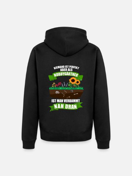 Hobbygärtner - Unisex Premium Bio Zip Hoodie - Schwarz
