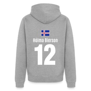 Bier saufen Sauftour Party besaufen Malle Island - Unisex Premium Bio Zip Hoodie - Grau meliert - Hinten - Nico (187cm)