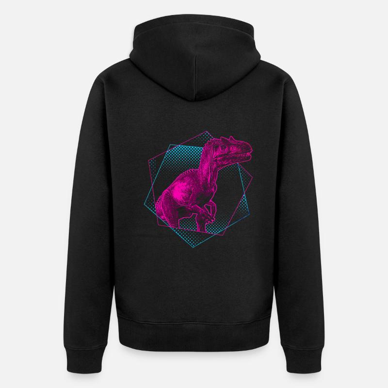 Dinosaure Allosaurus - Veste à capuche bio Premium Unisexe - noir