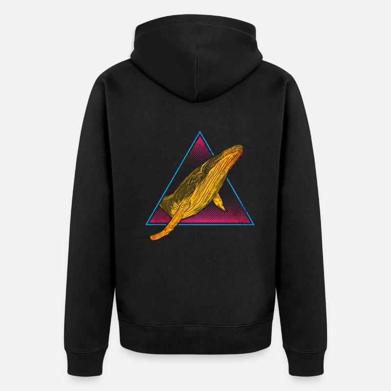 Baleine à bosse - Veste à capuche bio Premium Unisexe - noir
