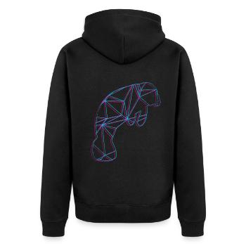 Lamantin polygonal - Veste à capuche bio Premium Unisexe - noir - Dos - Nico (187cm)