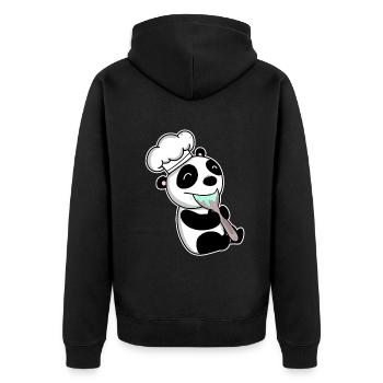 Panda bouillant bébé - Veste à capuche bio Premium Unisexe - noir - Dos - Nico (187cm)