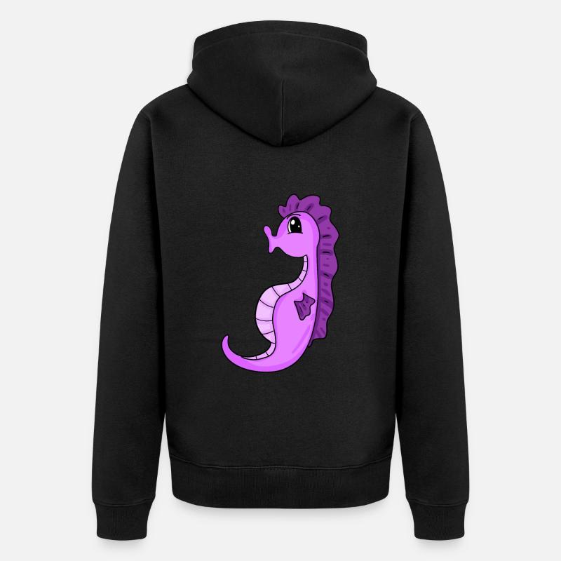 Hippocampe Hippocampe - Veste à capuche bio Premium Unisexe - noir