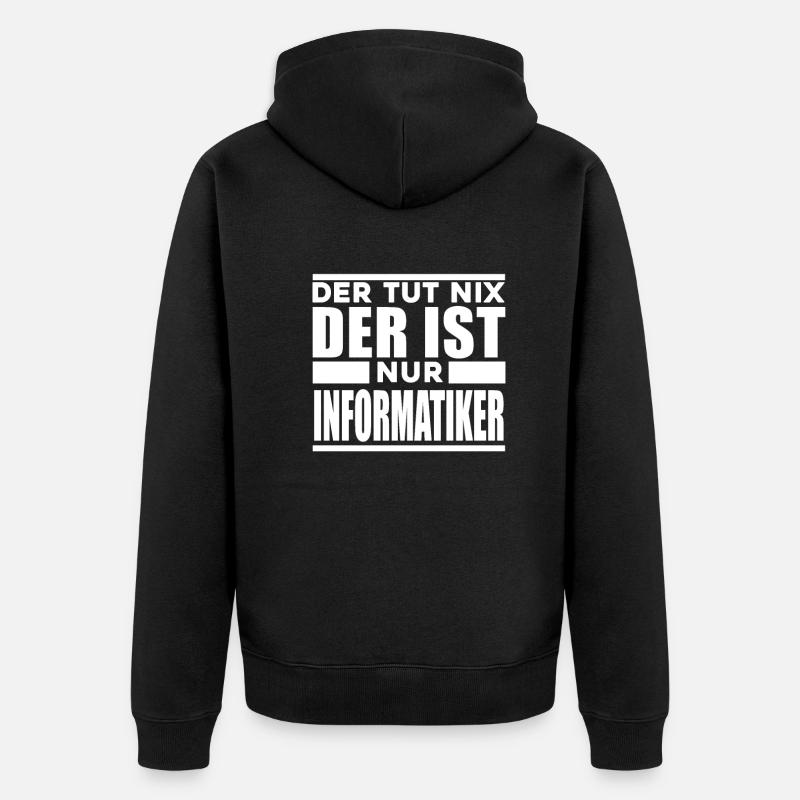 Informatiker - Unisex Premium Bio Zip Hoodie - Schwarz