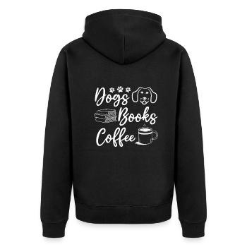 Livres pour chiens Café Bookworm Dog Lover Book - Veste à capuche bio Premium Unisexe - noir - Dos - Nico (187cm)