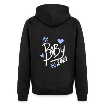 Bébé 2022 - Naissance Enceinte 2022 - Veste à capuche bio Premium Unisexe - noir - Dos - Nico (187cm)