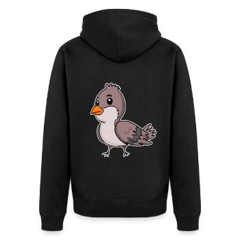 Oiseau moineau domestique - Veste à capuche bio Premium Unisexe - noir - Dos - Nico (187cm)