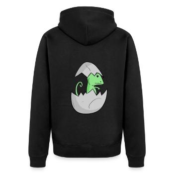 Chameleon Baby - Unisex Premium Organic Zip Hoodie - black - Back - Nico (187cm)