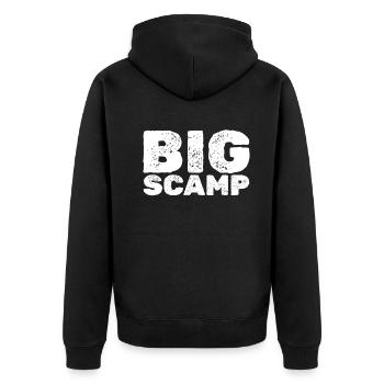 Big Scamp Lustiges Zitat Lustiges Sprichwort Big - Unisex Premium Bio Zip Hoodie - Schwarz - Hinten - Nico (187cm)