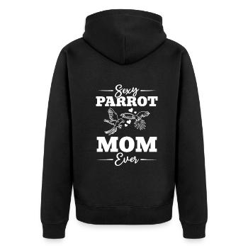 Sexy Parrot Maman Ever Cockatiel - Veste à capuche bio Premium Unisexe - noir - Dos - Nico (187cm)