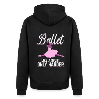 Le ballet comme un sport n’est que plus difficile - Veste à capuche bio Premium Unisexe - noir - Dos - Nico (187cm)