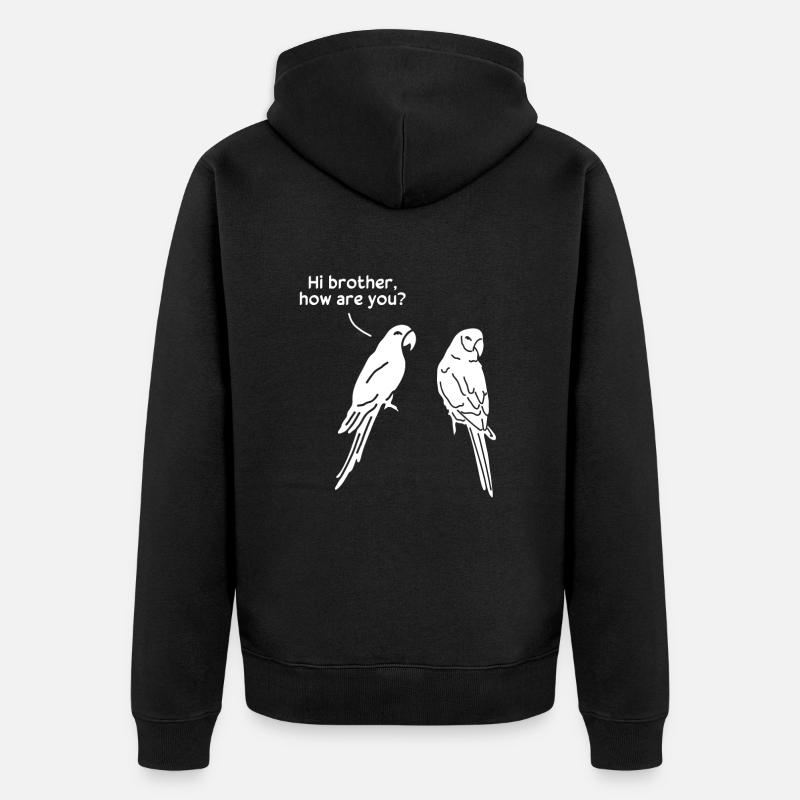 Bonjour frère, comment vas-tu? Jollier - Veste à capuche bio Premium Unisexe - noir