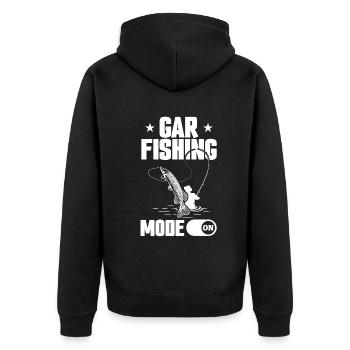 Mode de pêche Garfish Gar sur Garfish Fishing - Veste à capuche bio Premium Unisexe - noir - Dos - Nico (187cm)