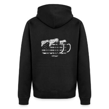 Bière Drapeau américain 4 juillet Journée patriotique 4 juillet - Veste à capuche bio Premium Unisexe - noir - Dos - Nico (187cm)