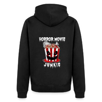 Film d’horreur Popcorn Film d’horreur Cinéma Soirée cinéma - Veste à capuche bio Premium Unisexe - noir - Dos - Nico (187cm)