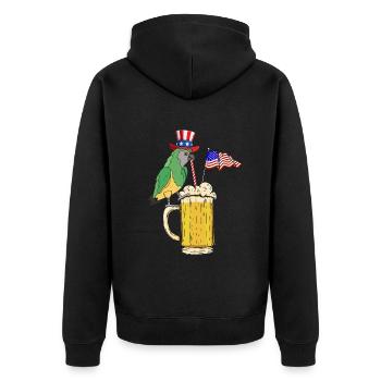 Parrot Bird 4 juillet Fête patriotique Parrot - Veste à capuche bio Premium Unisexe - noir - Dos - Nico (187cm)